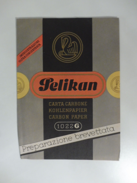 Pelikan. Carta carbone. Preparazione brevettata. Pieghevole pubblicitario
